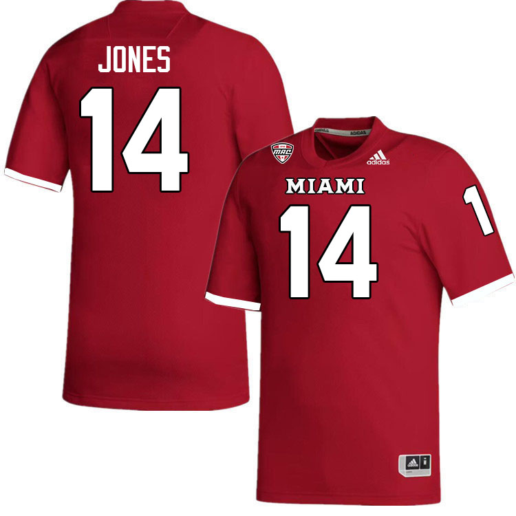 Miami University Redhawks #14 D'Shawntae Jones College Football Jerseys Stitched-Red